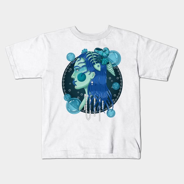 sea life Kids T-Shirt by XioVerduzco-art